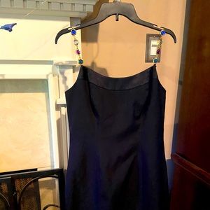 Black strappy jeweled dress Size-12